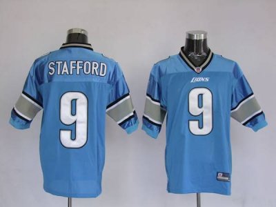 Jerseys Factory Cheap Lions #9 Matthew Stafford Blue Stitched NF