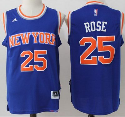 Jerseys Factory Cheap Knicks #25 Derrick Rose Blue Stitched NBA