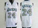 Jerseys Factory Cheap Lakers #24 Kobe Bryant Embroidered White C