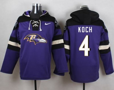 Jerseys Factory Cheap Nike Ravens #4 Sam Koch Purple Player Pull