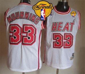 Jerseys Factory Cheap Heat #33 Alonzo Mourning White Throwback F