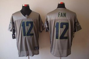 Jerseys Factory Cheap Nike Seahawks #12 Fan Grey Shadow Men's Em