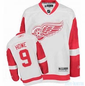 Jerseys Factory Cheap Red Wings #9 Gordie Howe White Embroidered