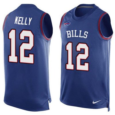Jerseys Factory Cheap Nike Bills #12 Jim Kelly Royal Blue Team C