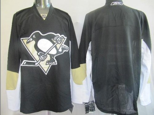 Jerseys Factory Cheap Penguins Blank BLack Embroidered NHL Jerse