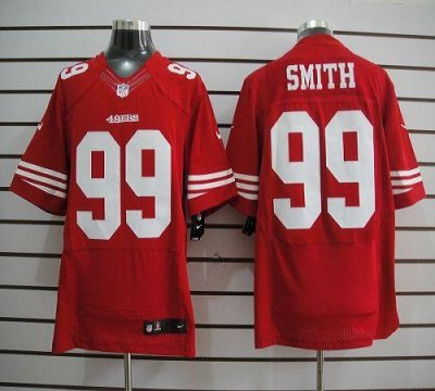 Jerseys Factory Cheap Nike 49ers #99 Aldon Smith Red Team Color
