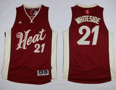 Jerseys Factory Cheap Heat #21 Hassan Whiteside Red 2015-2016 Ch