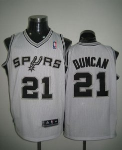 Jerseys Factory Cheap Revolution 30 Spurs #21 Tim Duncan White S