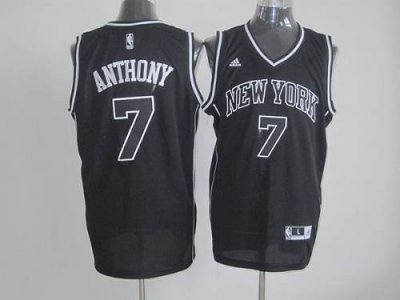 Jerseys Factory Cheap Knicks #7 Carmelo Anthony Black Shadow Sti