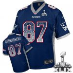 Jerseys Factory Cheap Nike Patriots #87 Rob Gronkowski Navy Blue