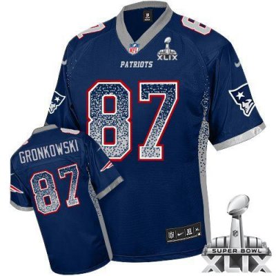 Jerseys Factory Cheap Nike Patriots #87 Rob Gronkowski Navy Blue