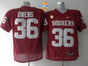 Jerseys Factory Cheap Sooners #36 Steve Owens Red AT&T Cotton Bo