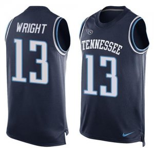 Jerseys Factory Cheap Nike Titans #13 Kendall Wright Navy Blue A