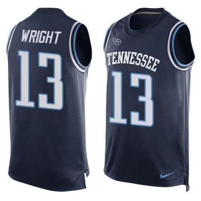 Jerseys Factory Cheap Nike Titans #13 Kendall Wright Navy Blue A