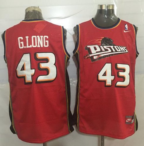 Jerseys Factory Cheap Pistons #43 Grant Long Red Nike Throwback