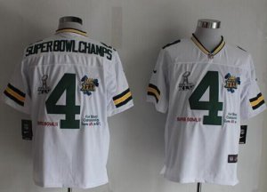 Jerseys Factory Cheap Nike Packers #4 Superbowlchamps White Men'