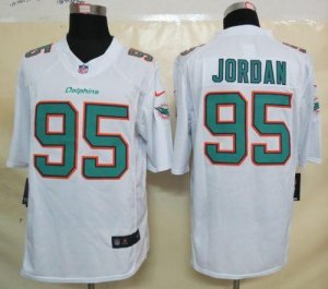 Jerseys Factory Cheap Nike Dolphins #95 Dion Jordan White Men's