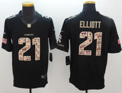 Jerseys Factory Cheap Nike Cowboys #21 Ezekiel Elliott Black Men