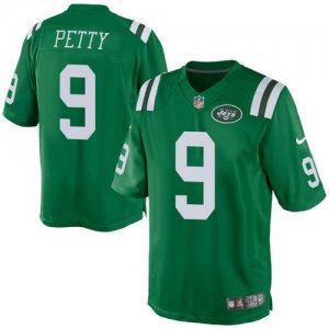 Jerseys Factory Cheap Nike Jets #9 Bryce Petty Green Men's Stitc