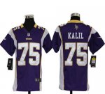 Jerseys Factory Cheap Nike Vikings #75 Matt Kalil Purple Team Co