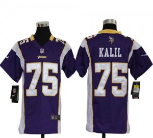 Jerseys Factory Cheap Nike Vikings #75 Matt Kalil Purple Team Co