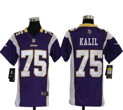 Jerseys Factory Cheap Nike Vikings #75 Matt Kalil Purple Team Co