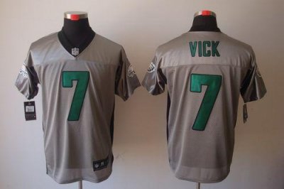 Jerseys Factory Cheap Nike Eagles #7 Michael Vick Grey Shadow Me