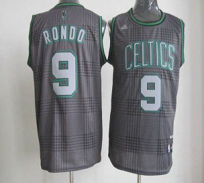 Jerseys Factory Cheap Celtics #9 Rajon Rondo Black Rhythm Fashio