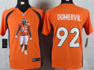 Jerseys Factory Cheap Nike Broncos #92 Elvis Dumervil Orange Tea