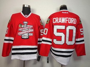 Jerseys Factory Cheap Blackhawks #50 Corey Crawford Red 2013 Sta