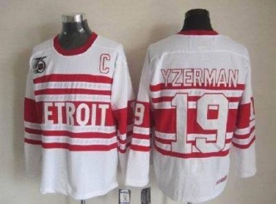 Jerseys Factory Cheap Red Wings #19 Steve Yzerman Embroidered Wh