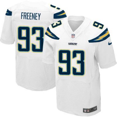 Jerseys Factory Cheap Nike Chargers #93 Dwight Freeney White Men