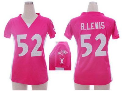 Jerseys Factory Cheap Nike Ravens #52 Ray Lewis Pink Draft Him N