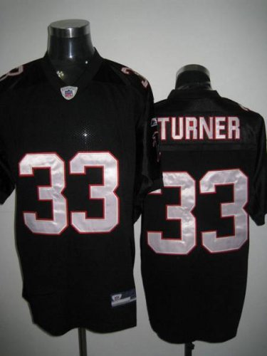 Jerseys Factory Cheap Falcons #33 Michael Turner Black Stitched