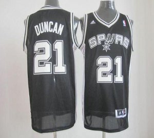 Jerseys Factory Cheap Revolution 30 Spurs #21 Tim Duncan Black S