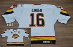 Jerseys Factory Cheap Canucks #16 Trevor Linden Embroidered Whit