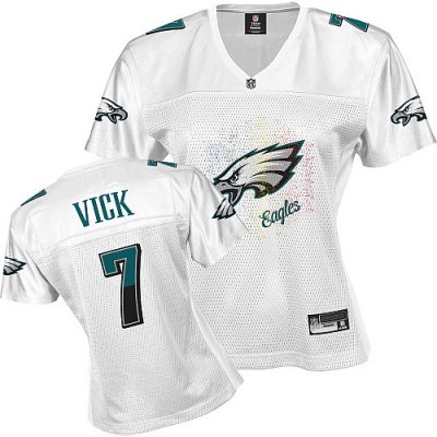 Jerseys Factory Cheap Eagles #7 Michael Vick White 2011 Women's