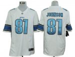 Jerseys Factory Cheap Nike Lions #81 Calvin Johnson White Men's