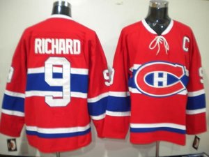 Jerseys Factory Cheap Canadiens #9 Maurice Richard Embroidered R