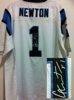 Jerseys Factory Cheap Nike Panthers #1 Cam Newton White Men's St