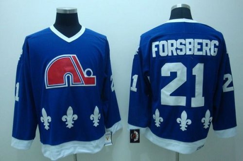 Jerseys Factory Cheap Nordiques #21 Peter Forsberg Embroidered C