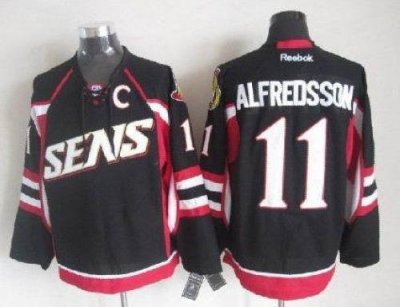Jerseys Factory Cheap Senators #11 Daniel Alfredsson Black Throw