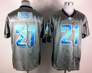 Jerseys Factory Cheap Nike Lions #21 Reggie Bush Grey Shadow Men