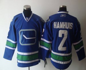 Jerseys Factory Cheap Canucks #2 Hamhuis Blue Third Embroidered