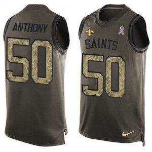 Jerseys Factory Cheap Nike Saints #50 Stephone Anthony Green Men