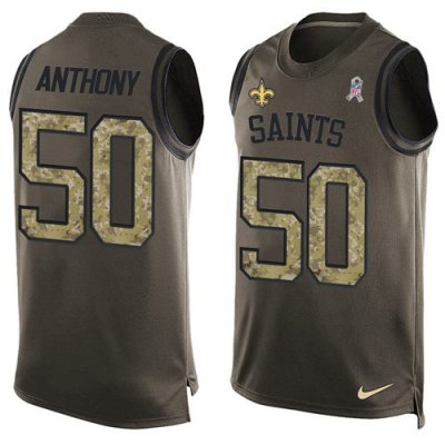 Jerseys Factory Cheap Nike Saints #50 Stephone Anthony Green Men