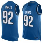 Jerseys Factory Cheap Nike Lions #92 Haloti Ngata Blue Team Colo