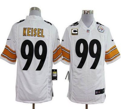 Jerseys Factory Cheap Nike Steelers #99 Brett Keisel White With