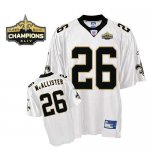 Jerseys Factory Cheap Saints #26 Deuce McAllister White Super Bo