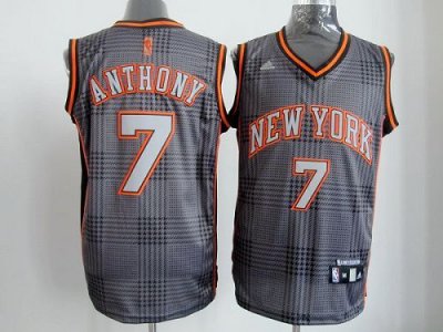 Jerseys Factory Cheap Knicks #7 Carmelo Anthony Black Rhythm Fas